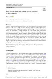 Party people? Measuring interest groups' proximity to political parties
