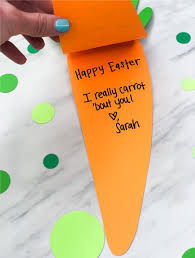Kids will love putting these easter cards together. Handprint Carrot Easter Card Free Template
