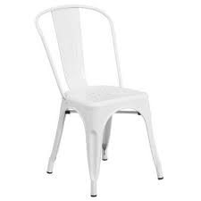 Flash Furniture Commercial Grade White Metal Indoor Outdoor Stackable Chair White Metal Chairs Metal Chairs Indoor Outdoor Chair