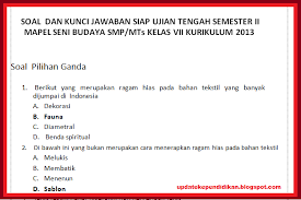 Soal Uts Pts Sbk Kelas 7 Semester 2 Revisi 2019 2020 Update Info Pendidikan