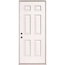 Maybe you would like to learn more about one of these? Masonite Part 3068 Rh Stl 6 Pnl Ext Door Masonite 36 In X 80 In White Right Hand Inswing 6 Panel Primed Steel Prehung Front Door Storm Doors Home Depot Pro