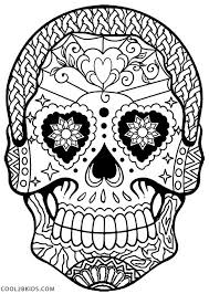 This halloween, turn your child's fright into a colorful sight with our halloween coloring pages.it will keep your little one busy as you enjoy the party. Halloween Sugar Skull Coloring Free Printable Which School For My Address Is Kumon Good Halloween Skull