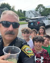 Officer MacEachern is no stranger to community policing. He didn't miss the  opportunity to stop by a lemonade stand