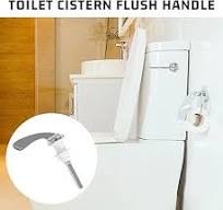 1 pièce de poignée de chasse d'eau en métal, poignée de levier de toilette,  poignée remplaçable pour réservoir d'eau de toilette, convient à la ...