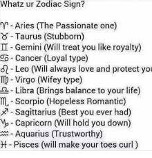 Tomorrow's cancer horoscope for wednesday, 23 june 2021 cancer horoscope for tomorrow wednesday, 23 june 2021. Whatz Ur Zodiac Sign Aries The Passionate One 8 Taurus Stubborn I Gemini Will Treat You Like Royalty Cancer Loyal Type Leo Will Always Love And Protect You M Virgo Wifey