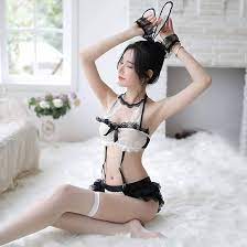 Amazon.co.jp: エロ女性下着 セクシーランジェリー 過激 誘惑 女性のエロ寝間着ローブセットランジェリーセットセクシーなランジェリー メイドユニフォームユニフォームレディスーツセクシーなフリーサイズ レディース誕生日プレゼント 0903(Color:White,Size:One  size ...