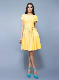 Learning To Dance At Home Cocktail Dress Yellow Yellow Knee Length Dress Cocktail Bridesmaid Dresses