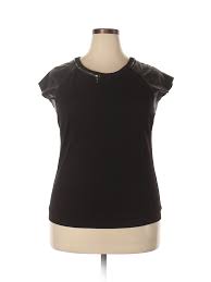 Details About Modamix By Brandon Thomas Women Black Short Sleeve Top 1x Plus