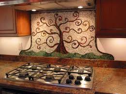 Tree Of Life Kitchen Mosaic Styled After Gustav Klimts Tree Of Life Not Really Visible From This Kitchen Mosaic Mosaic Backsplash Kitchen Mosaic Backsplash