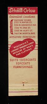 For a consignment type store selling a wide variety of older items (some may fit the definition of antique)this store is clean, well organized and has a variety of items for sale. this is an antique/consignment shop with various types of memorabilia and vintage clothing. 1940s Schmitt Orlow Men S Clothes Milwaukee Fond Du Lac Appleton Wi Outagamie Co Ebay