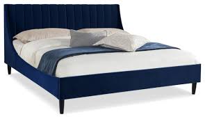The binth cuddle pillows are designed to appeal to both children and adults. Aspen Vertical Tufted Headboard Platform Bed Set Queen Navy Blue Velvet Midcentury Platform Beds By Homesquare Houzz