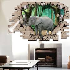 Download, share and comment wallpapers you like. Creative Cartoon 3d Elephant Pvc Broken Wall Sticker Diy Removable Decor Waterproof Wall Stickers Household Home Wall Sticker Poster Mural Decoration For Bedroom Living Room Sale Banggood Com