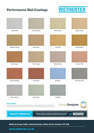 view the colour swatch and color chart to see what our