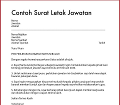 Maybe you would like to learn more about one of these? Beberapa Contoh Surat Letak Jawatan