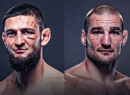 🚨 Khamzat Chimaev recalls sparring with Sean Strickland: 🗣" He said he  beat me in sparring, but there were a lot of guys around who saw me choking  him and beating him