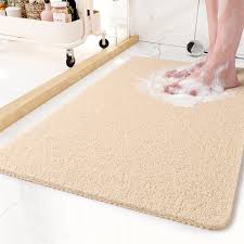 Bath mats are an important part of bathroom decor, providing style and protecting your floor from excess moisture, not to mention keeping you from slipping. Amazon Com Non Slip Bathtub Mat Shower Mats For Bath Tub Pvc Loofah Bathroom Mats For Wet Areas Quick Drying 17 X30 Home Kitchen