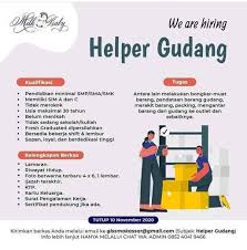 Helper Gudang Makassar Indah Pratiwi Di Makassar 5 Nov 2020 Loker Atmago Warga Bantu Warga