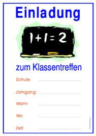 Anleitung zum ausfüllen der eür vorlage für excel. Einladung Zum Klassentreffen Tafel Pdf Vorlage Zum Ausdrucken