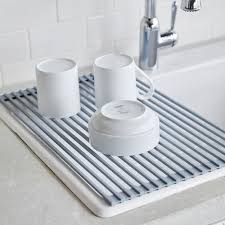 Limnuo roll up dish drying rack over the sink kitchen roll up sink drying rack portable dish rack dish drainer foldable stainless steel dish drying rack(16.5''x13.2'') 4.8 out of 5 stars 167 1 offer from $20.95 Sur La Table Over The Sink Drying Rack Sur La Table