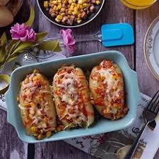 بطاطا محشي المقادير بطاط ذره ملح فلفل اسود باربكيا فلفل احمر حلو موزريلا مقادير الصوص ملع cooking recipes finger food appetizers appetizer recipes