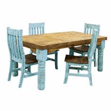 When we moved to cuenca ecuador in 2011 with just the clothes on our back we rented an empty home and after looking at the prices of quality furniture we. Rustic Turquoise Dining Table Set Turquoise Dining Table Set