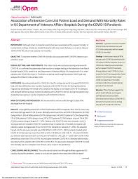 View complete tapology profile, bio, rankings, photos, news and record. Pdf Association Of Intensive Care Unit Patient Load And Demand With Mortality Rates In Us Department Of Veterans Affairs Hospitals During The Covid 19 Pandemic