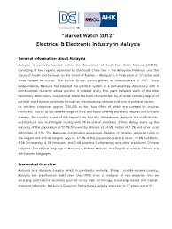 Electrical & electronics (e&e) industry is the leading sector in malaysia's manufacturing sector, contributing significantly to the country's exports (32.8%) and employment (27.2%) in 2013.in 2013, semiconductor devices accounted for 41.2% (rm 97.8 bn) of the country's total e&e exports.the e&e. Electrical Electronic Industry In Malaysia Malaysia Renewable Energy