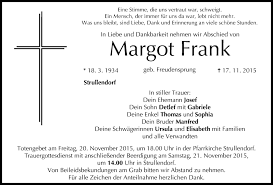 As a proud mother, edith wrote everything down in a baby book: Margot Frank Traueranzeige Trauer Infranken De