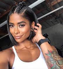 The recommended structure of thin hair for black women is a layered 'do with a lifted top. Pin On Bobs