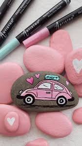 Black And Pink Car Paint Acrylic Paint Pens For Rock Painting More 28 Colors Extra Black White Extra Fine Tip 0 7mm Video Video Painted Rocks Paint Pens For Rocks Pebble Painting