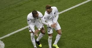 Micah richards hilariously recreates kylian mbappe celebration as he and jamie carragher erupt after psg superstar nets brilliant second against bayern munich april 8, 2021, 7:40 am 1.6k views kylian mbappe continues to set the football world alight and on wednesday night, it was bayern munich who were at the wrong end of another glittering. Neymar Does Money Celebration With Kylian Mbappe Before Video Neymar Threads A Pass To Mbappe For Psg S 4th Goal Neymar Neymar Jr Liverpool Champions League