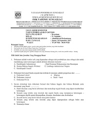 Check spelling or type a new query. Soal Uts Kearsipan Semester 2