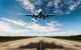 Download Wallpapers Runway Airport Passenger Liner Takeoff Of Airplane Besthqwallpapers Com Airplane Wallpaper Best Photo Background Plane Wallpaper