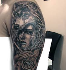 70 Wolf Tattoo Designs For Men Masculine Idea Inspiration Wolf Tattoos Men Wolf Tattoos Wolf Tattoo Design