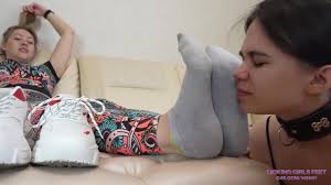 Licking Girls Feet - Slave Love Mistress Smelly Feet