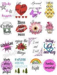 Inspirational Quote Stickers Planner Stickers Printable Stickers Quote Stickers Instant Download Planner Stickers Printable Planner Stickers Quote Stickers