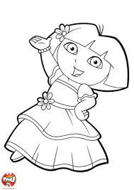 Dora Danse Coloriages Dora L Exploratrice Tfou Coloriage Dora Dora L Exploratrice Coloriage
