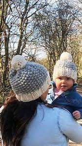 Mommy And Me Beanies Knitting Patterns Beanie Knitting Pattern Knitted Baby Beanies Seed Stitch