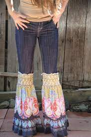 Party In My Pants Jeans 80 00 Via Etsy Upcycle Clothes Embellished Denim Denim And Lace