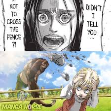 Don T Cross Fence Monkeys Tossing Rocks Attack On Titan Meme Attack On Titan Funny Warriors Memes