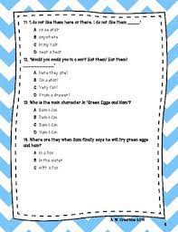 Seuss, literature essays, quiz questions, major themes, characters, and a full summary and analysis. Test For The Book Green Eggs And Ham By Dr Seuss By A W Creations