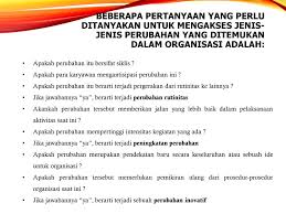 Maybe you would like to learn more about one of these? Pertanyaan Perubahan Organisasi Tulisan