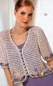Renkli Ciceklerle Suslenmis Bayan Tig Isi Hirka Modeli Orgu Filet Crochet Tig Isi Ceket