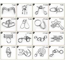 8 different puzzles / set this metal. 22pcs Set Metal Wire Puzzle Iq Mind Brain Teaser Puzzles For Adults Children Kids Creative Chinese Ring Metal Brain Teaser Puzzles 3d Puzzle Game Brain Teasers