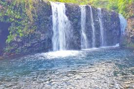 Hawaii, maui, hana coast, waterfall flows into blue pool. Road To Hana Waterfalls 10 Maui Waterfalls On Hana Highway Hawaii Travel Blog Flashpacking America