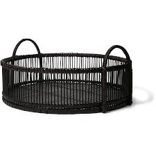 Only 1 available and it's in 6 people's carts. House Home Rattan Round Tray Black Big W