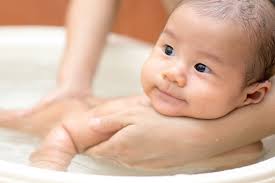 Download cute blonde baby taking bath in bathroom sink stock photo and explore similar images at adobe stock. Using A Baby Bath Sink Insert Baby Bath Moments