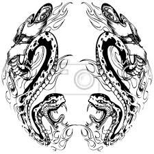And put together a collage of your personal aesthetics before getting a tattoo. Vektor Illustration Collage Schlange Tattoo Vektor Wandposter Poster Skorpion Scheren Wolf Myloview De