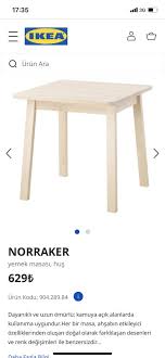 Bej Ikea Norraker Kare Masa Sandalye Hediye Modelleri Ve Fiyati Dekopasaj