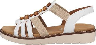 With the trendy wedge heel in knitted look you can show off your leg beautifully. Remonte Sandalen Weiss Gortz 94199701